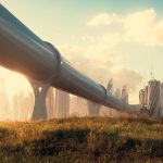 The,Concept,Of,Travelling,By,Hyperloop,-,A,Tube,Leading